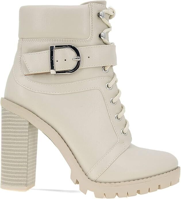 BCBGeneration Women's Padina Combat Boot, Stone, Size 11M/42.5