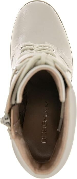 BCBGeneration Women's Padina Combat Boot, Stone, Size 11M/42.5