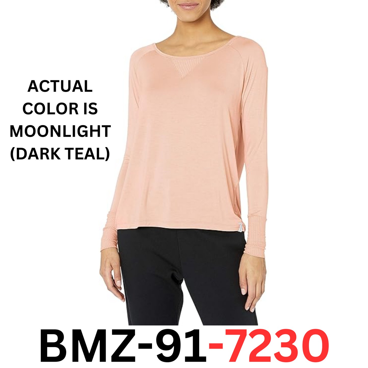 Body Glove Women's Cybele Ralxed Fit Long Sleeve Activewear Top Yoga Shirt Large