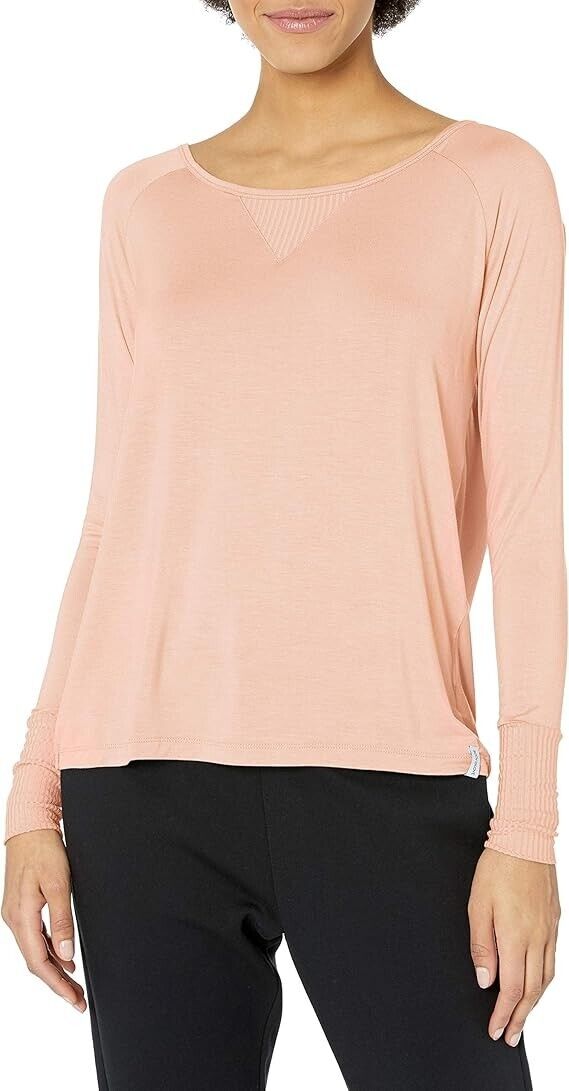 Body Glove Women's Cybele Ralxed Fit Long Sleeve Activewear Top Yoga Shirt Large