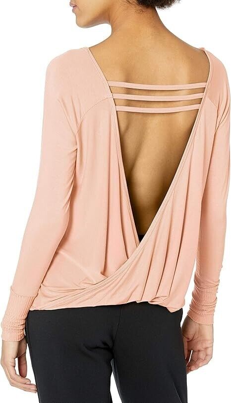 Body Glove Women's Cybele Ralxed Fit Long Sleeve Activewear Top Yoga Shirt Large