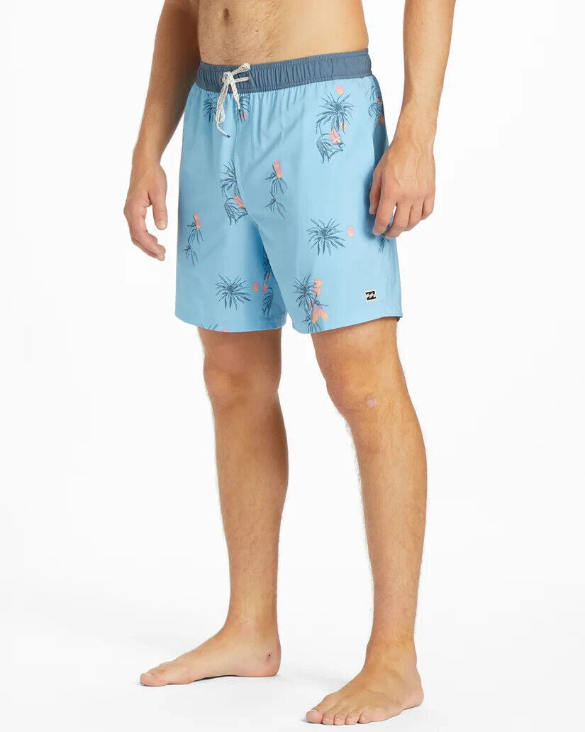 Billabong Sundays Layback 17" Swim Trunks, Coastal Blue, Size XXL