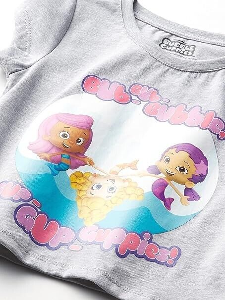 Bubble Guppies girls Toddler Short Sleeve T-Shirt T-Shirt, Heather Grey, Size 5T