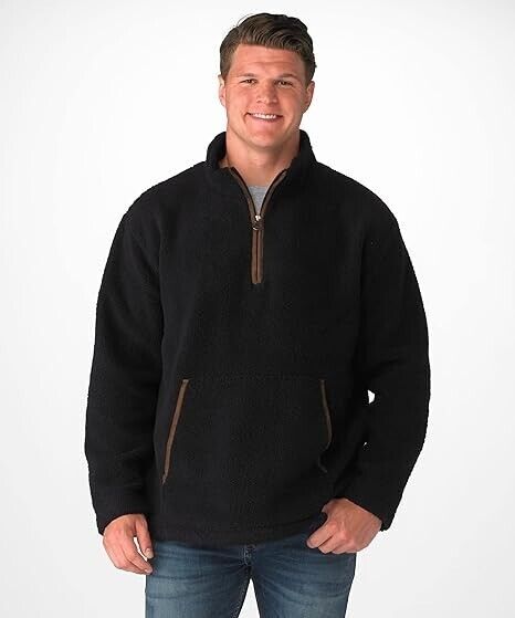 boxercraft Men's NCAA Team Logo Everest Fleece Pullover USC Trojans, XS, Black