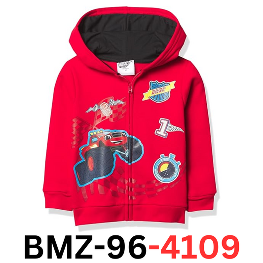 Blaze and the Monster Machines Boys' Toddler Zip Up Hoodie, Red, Size 3T