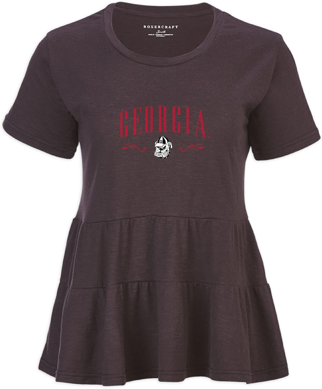 boxercraft Women University of Michigan Wolverines Willow Tee Georgia Bulldogs S