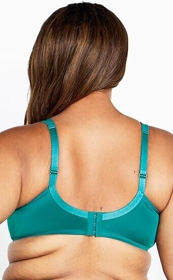 Avenue Women's Plus Size Bra Fshn Balconette Bra, Deep Teal, 46C
