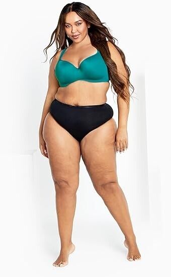 Avenue Women's Plus Size Bra Fashion Balconette Bra, Deep Teal, 42C