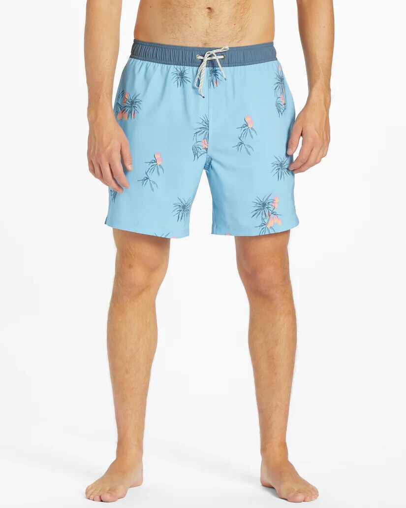 Billabong Sundays Layback Elastic Waist Board Shorts Coastal Blue XXL