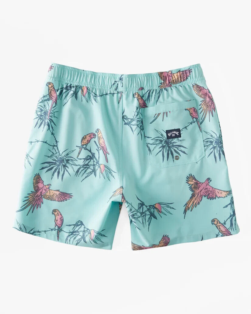 Billabong Sundays Layback 17" Swim Trunks, Mist, Medium