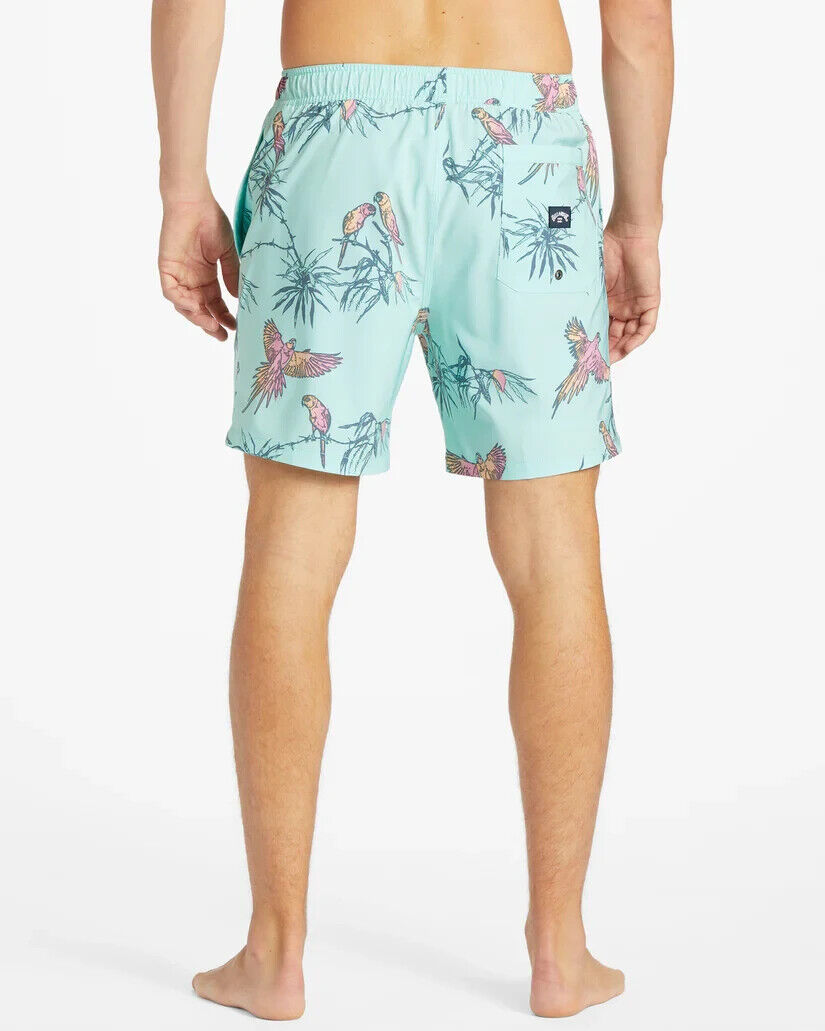 Billabong Sundays Layback 17" Swim Trunks, Mist, Medium
