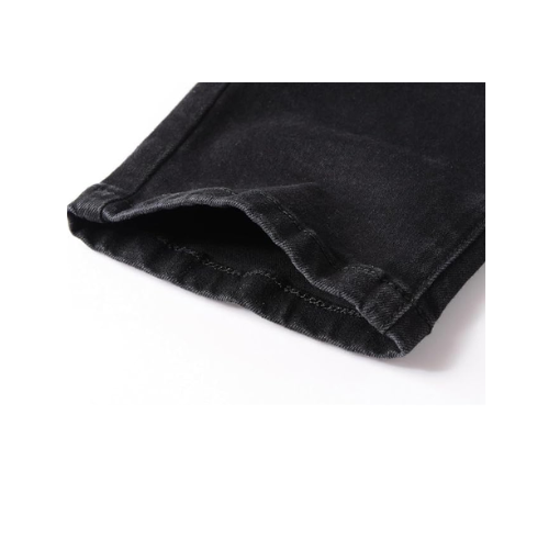 ZLZ Black Ripped Biker Jeans for Men Slim Fit,Designer Jeans, Size 40