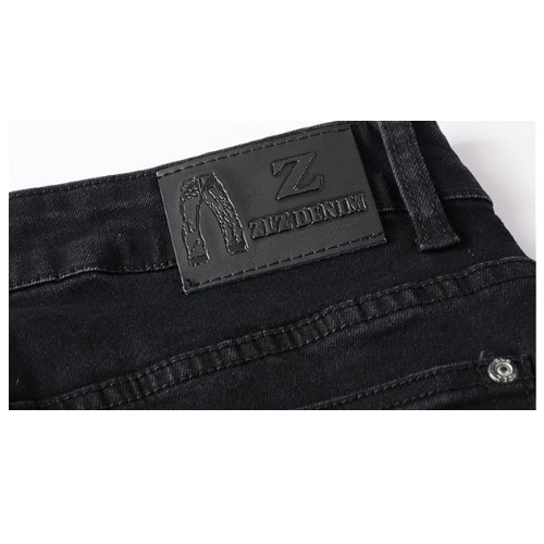 ZLZ Black Ripped Biker Jeans for Men Slim Fit,Designer Jeans, Size 40