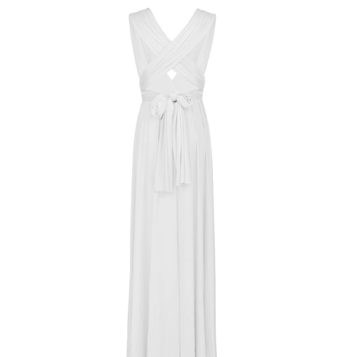 Women Transformer Convertible Multi Way Wrap Long Prom Maxi Dress Halter V-Neck