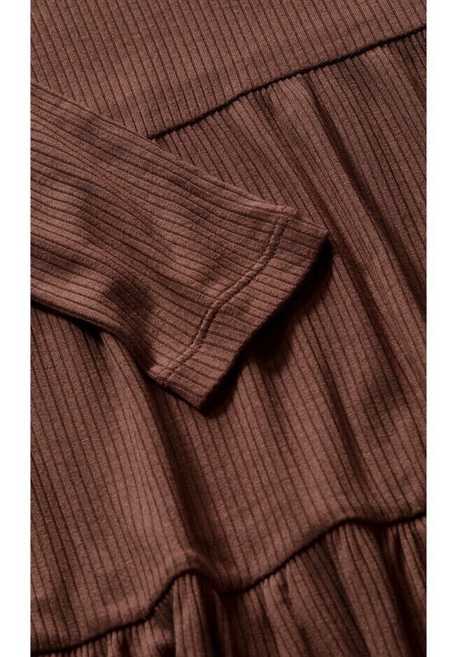 Avenue Lulu Tiered Tunic- Long sleeves- Fit & flare, Chocolate, Size 22/24