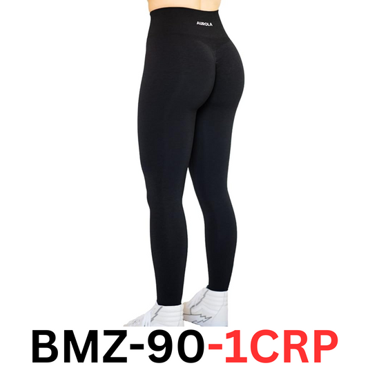 Workout Legging Women's Seamless Scrunch 7/8 Tummy Control Running Yoga Pants, S