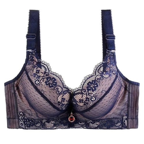 ToVii Lightly Padded Push Up Bra for Large Bust Full Coverage Underwire Bra Pink