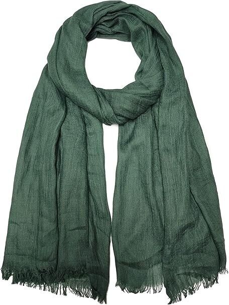 Women Summer Scarfs Cotton Lightweight Large Long Gauze Beach Wrap Plain Shawl
