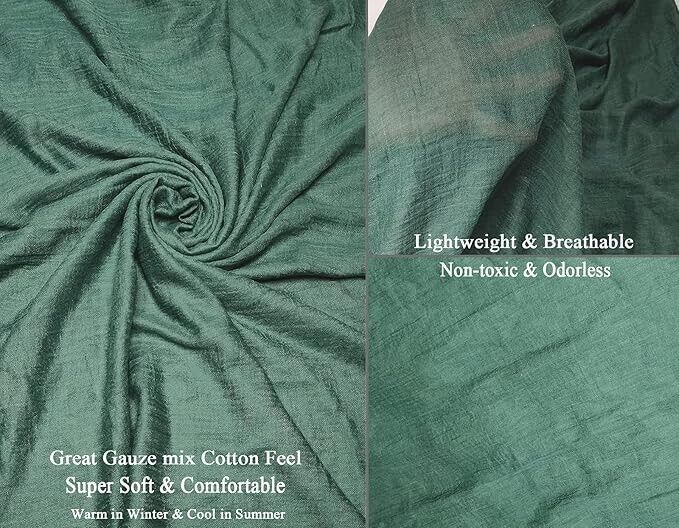 Women Summer Scarfs Cotton Lightweight Large Long Gauze Beach Wrap Plain Shawl
