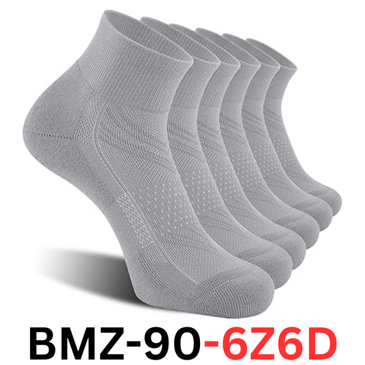 CelerSport 6 Pack Men's Ankle Socks with Cushion, Sport Athletic Running Socks M