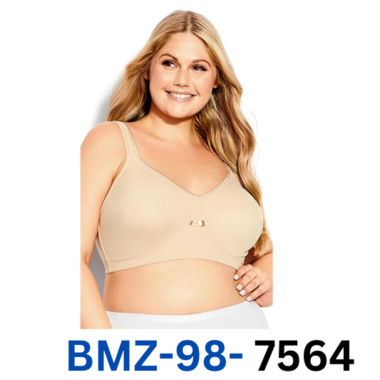 VAvenue Women's Plus Size Bra Soft Caress Hook & Eye  Natural , 42DD