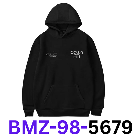 The Weeknd Dawn FM Live Broadcast Hoodie Men’s Black, L, Polyester Cotton Blend