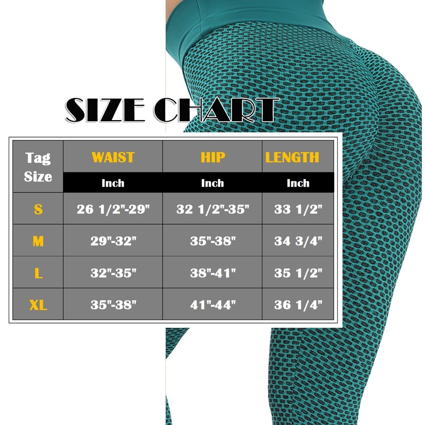 Vaslanda Women High Waist Workout Legging Ruched Butt Lifting Yoga Pants Green S