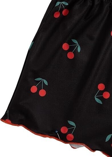 SweatyRocks Women Summer Strawberry Print Cami Top and Shorts Sleepwear Pajama S