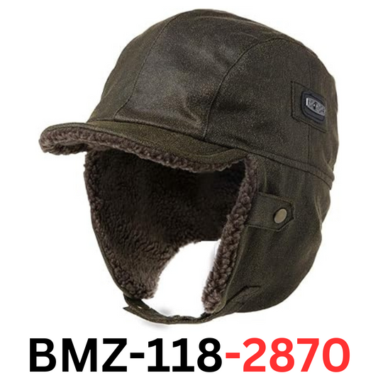 Comhats Unisex Pilot Earflap Hat Aviator Cap Faux Leather Adult Brown Women, L