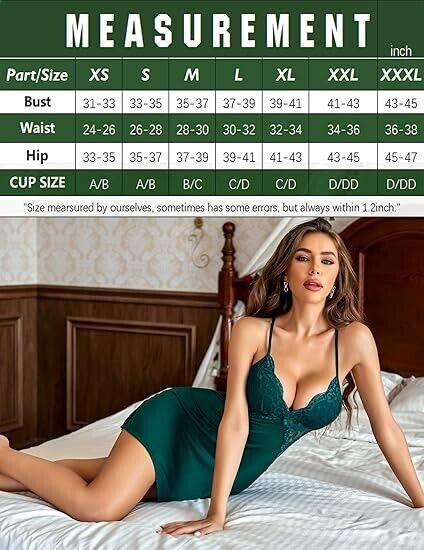 Avidlove Lingerie Women Nightgowns Lace Babydoll Sleepwear Nightie Lingeries, L