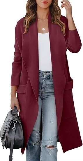 ANRABESS Women's Long Cardigan Fall Fashion Casual Oversized Knit Sweater, XL
