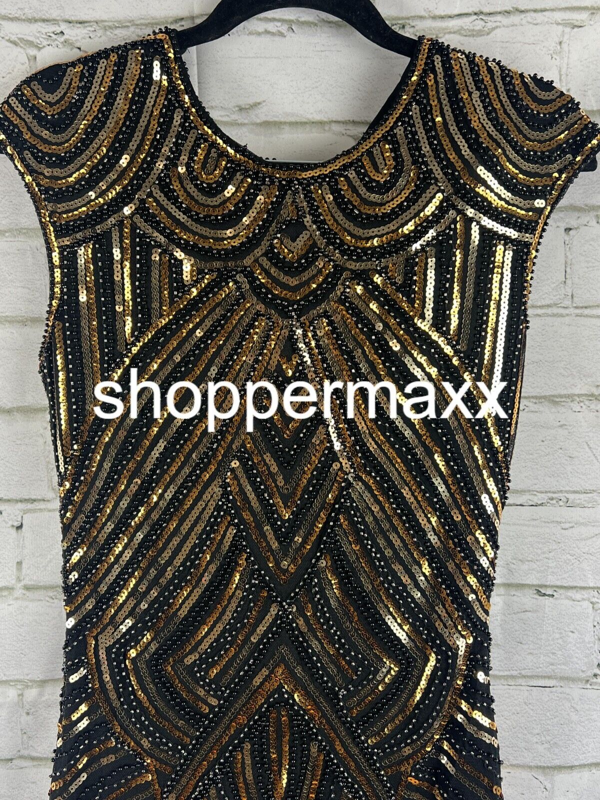 BABEYOND Women's Flapper Dresses 1920s Beaded Fringed Great Gatsby Dress BLACK S