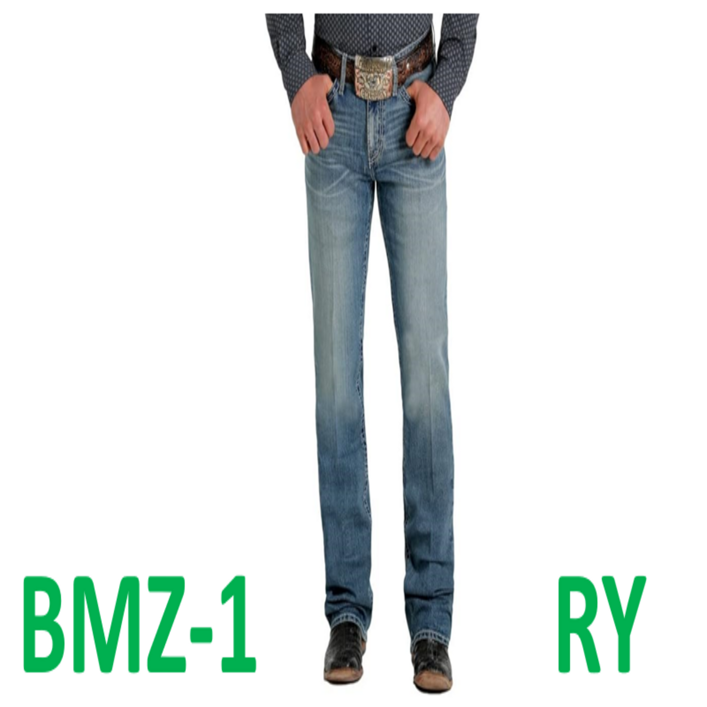 Cinch Men's Ian Performance Stretch Slim Bootcut Jeans Indigo, 38W x 32L