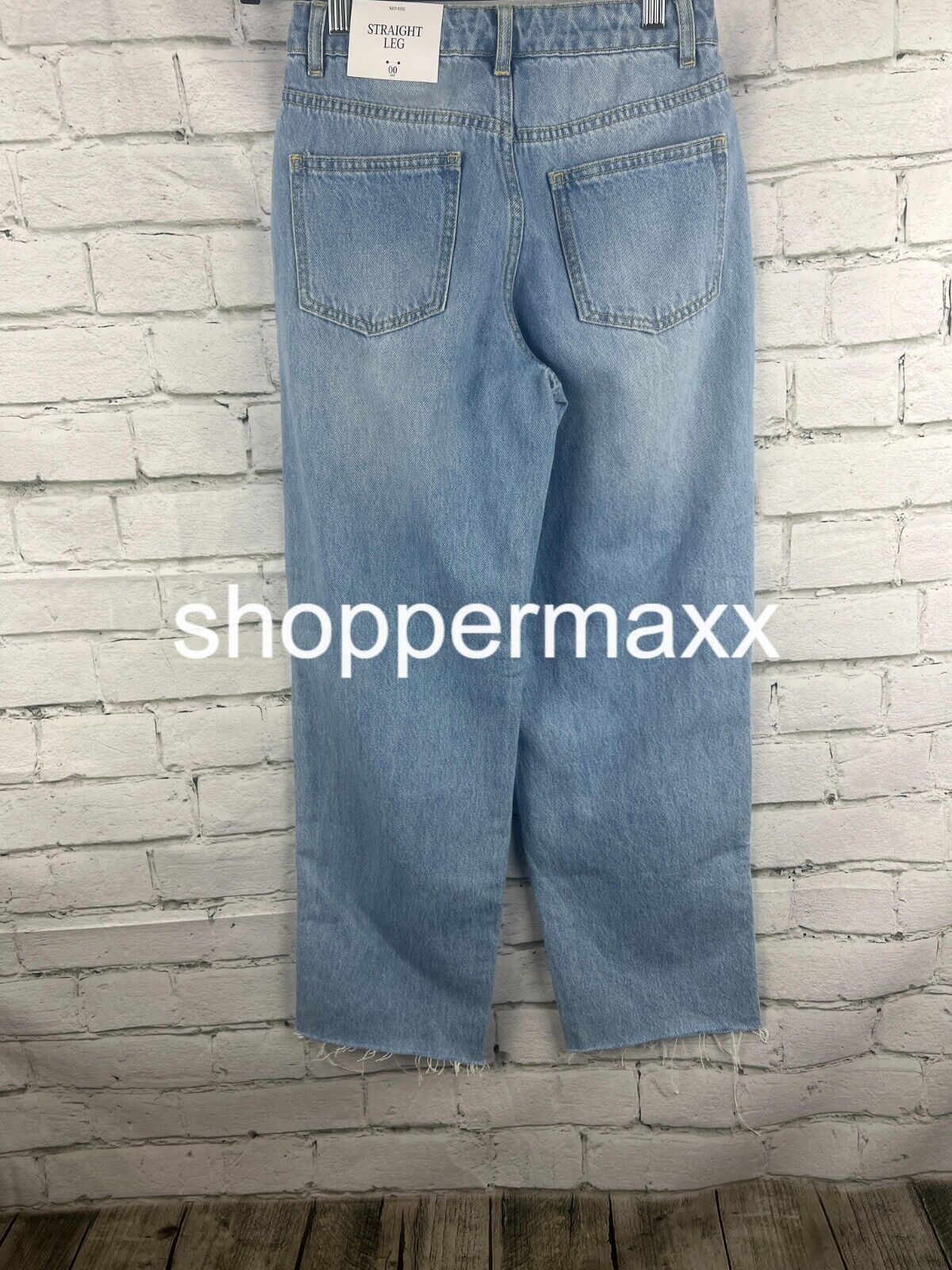 Women's High-Rise Straight Leg Denim Pant - Future Collective, Light Wash, 00