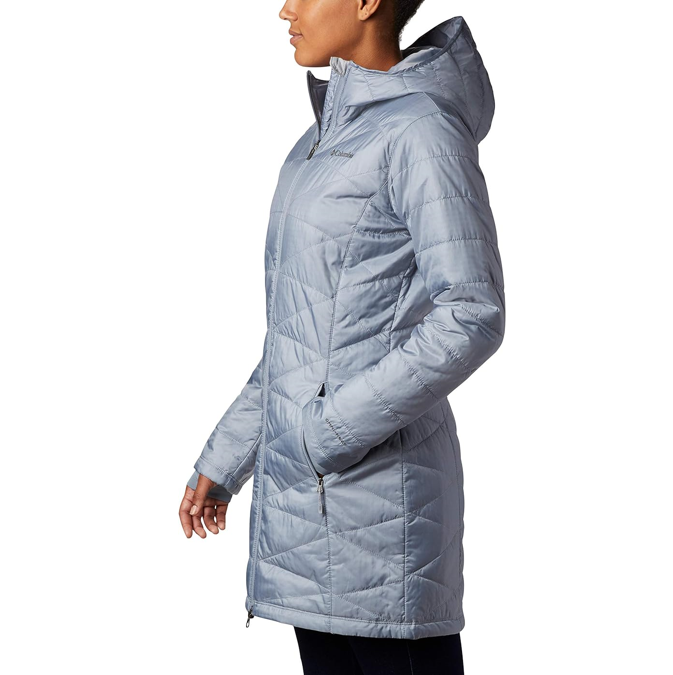 Columbia Women's Mighty Lite Hooded Jacket, Winter Jacket, Tradewinds Grey Small