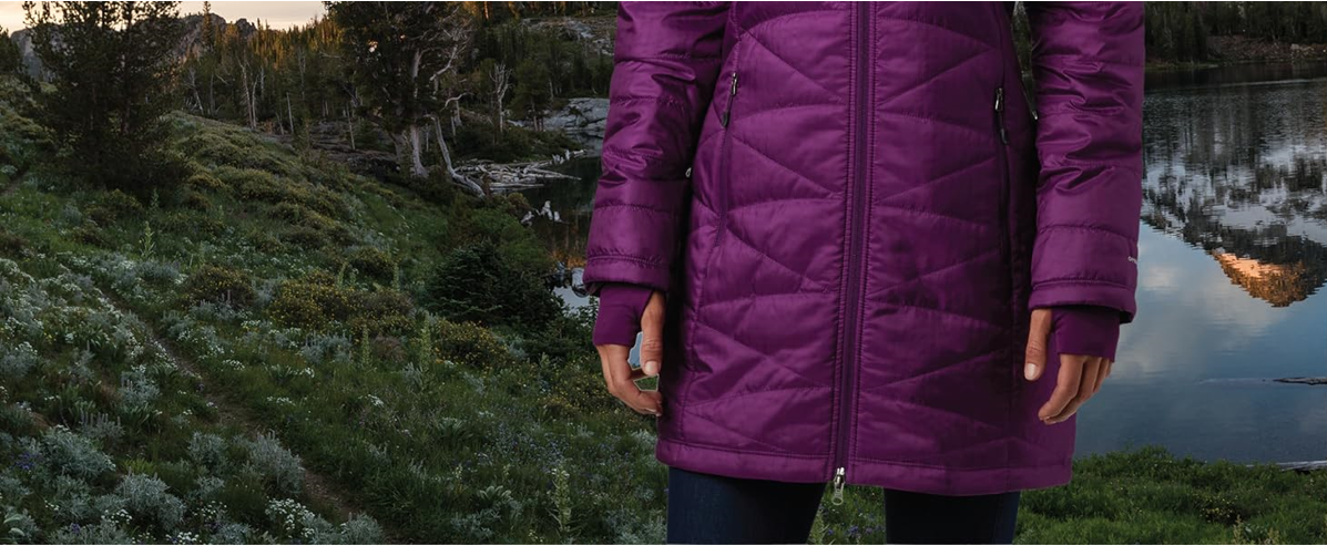 Columbia Women's Mighty Lite Hooded Jacket, Winter Jacket, Tradewinds Grey Small
