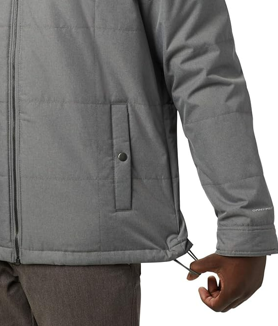 Columbia Mens Montague Falls Ii Insulated Jacket City Grey Melange XL