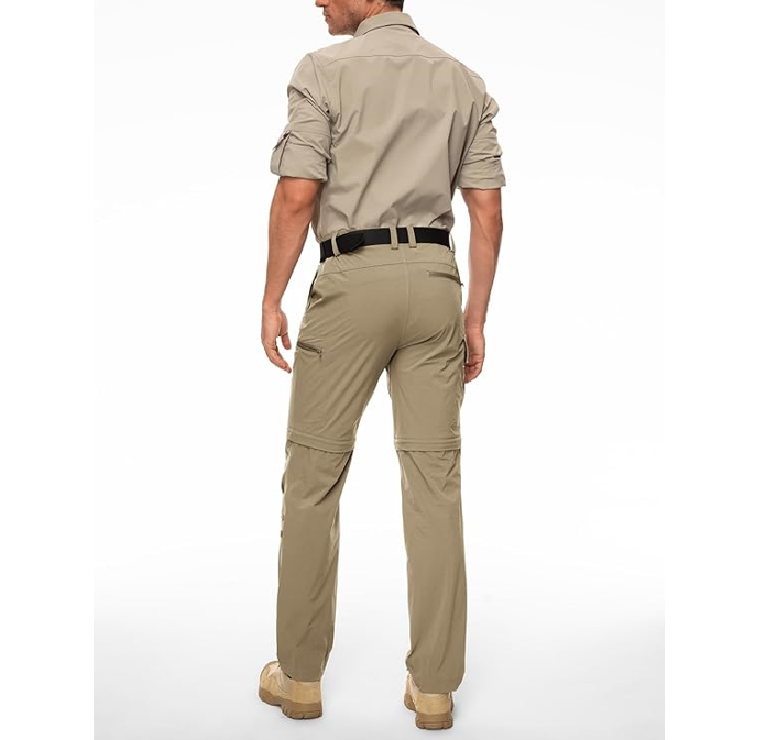 Wespornow Men Convertible-Hiking-Pants Quick Dry Lightweight Zip Off Breathable