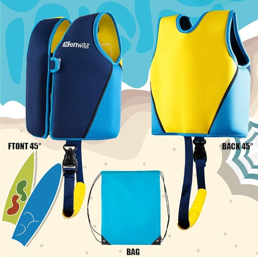 Baby Girl Swim Vest- Genwiss Swim Float, Training Jacket for Age 18 months-2 yrs