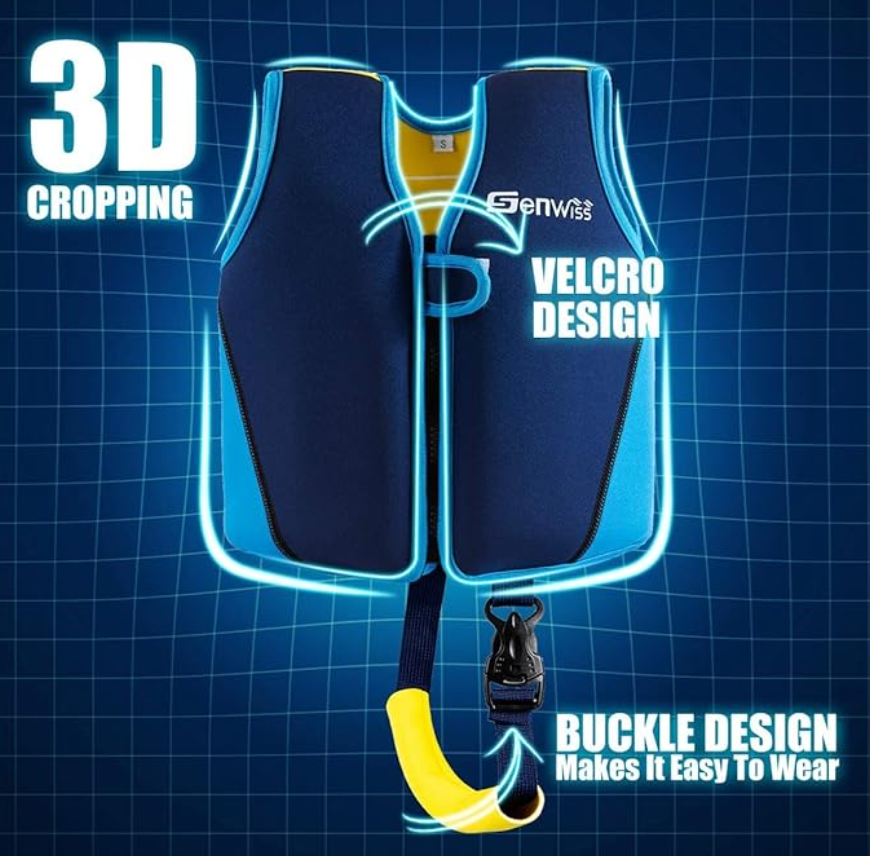 Baby Girl Swim Vest- Genwiss Swim Float, Training Jacket for Age 18 months-2 yrs