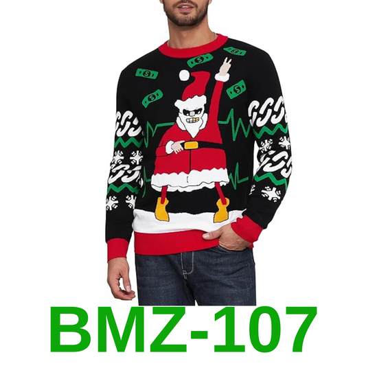 AGAPENG Ugly Christmas Sweater for Men Funny Christmas Sweaters Xmas Holiday, S