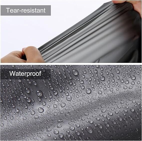 UNIQUEBELLA EVA Raincoat Waterproof Rain Poncho Reusable Unisex Long Cape Blk XL