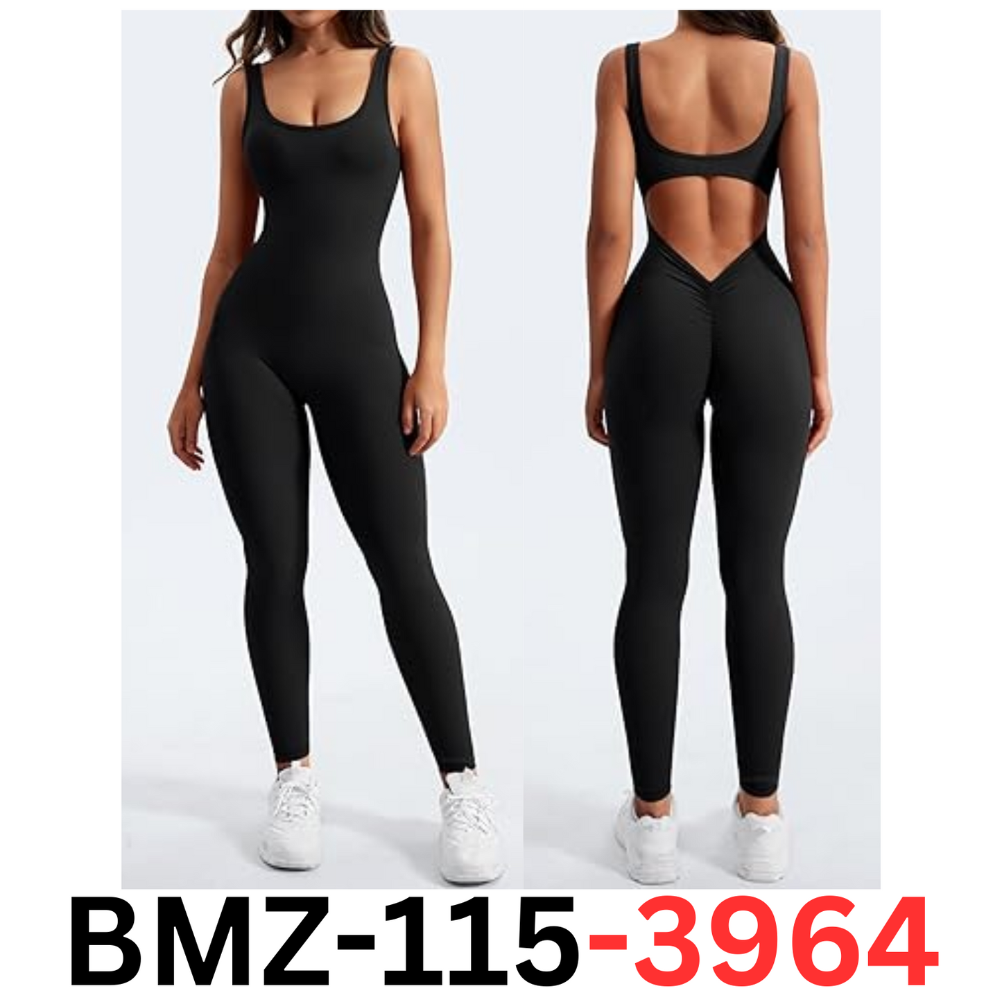 YEOREO Sleeveless Jumpsuits Women Sexy Backless Gym Bodycon Lizvette Rompers, XS