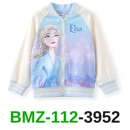 Disney Frozen Elsa Toddler Girls Varsity Bomber Letterman Baseball School, 4-5T