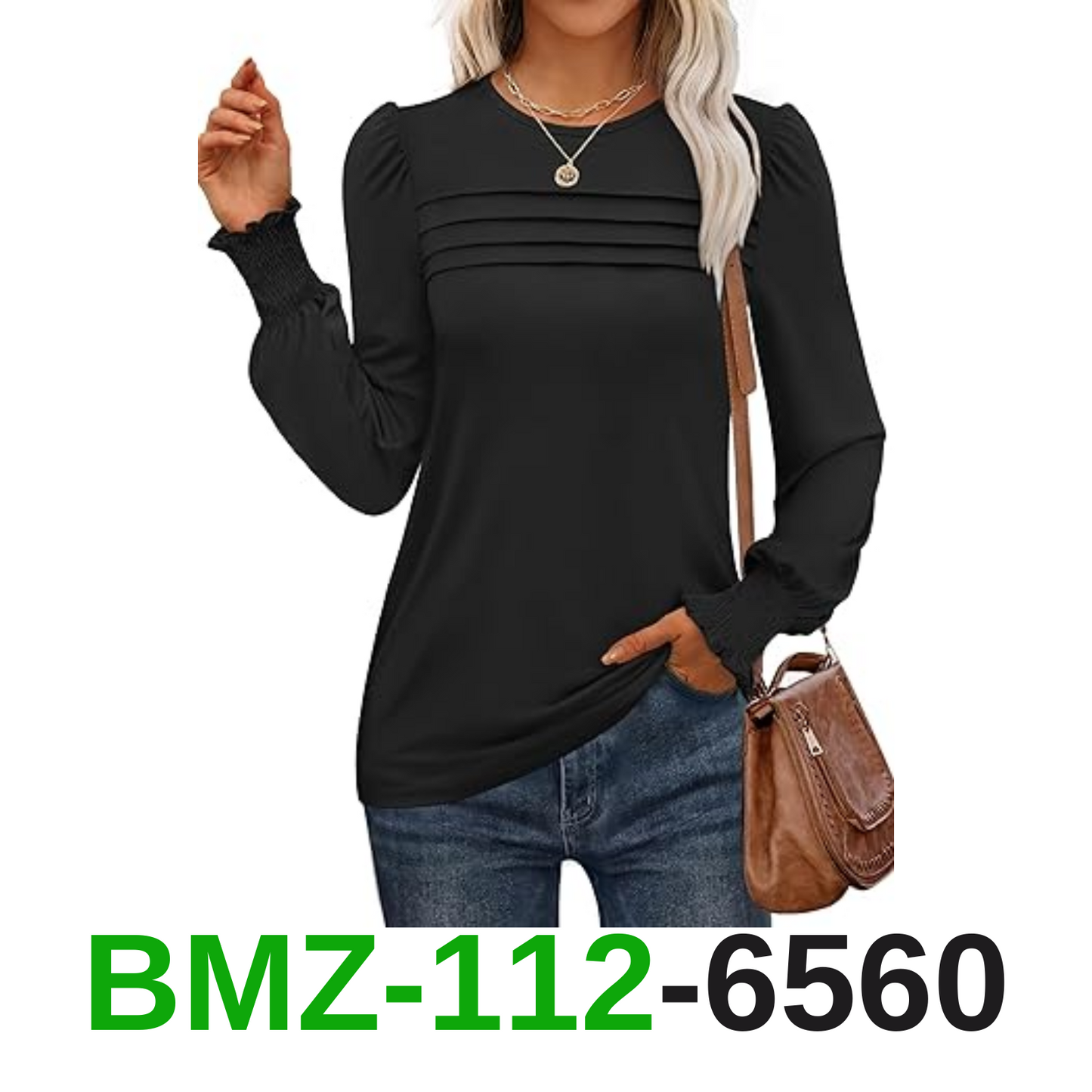 ANRABESS Long Sleeve Shirts for Women Fall Fashion 2024 Dressy Casual Blouses, L