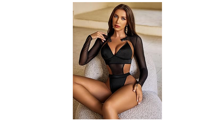 Avidlove Festival Outfits for Women Rave Bodysuits Buckle Shrug Crop Top for, L