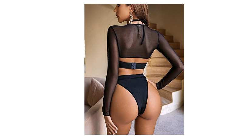 Avidlove Festival Outfits for Women Rave Bodysuits Buckle Shrug Crop Top for, L