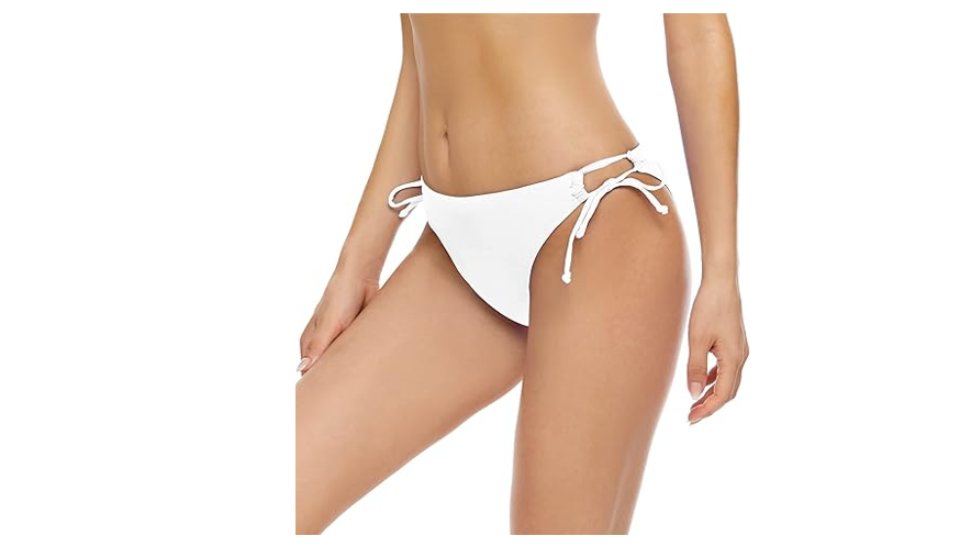 Bellecarrie Women's Tie Side Bikini Bottoms Low Rise String Bathing Suits, S