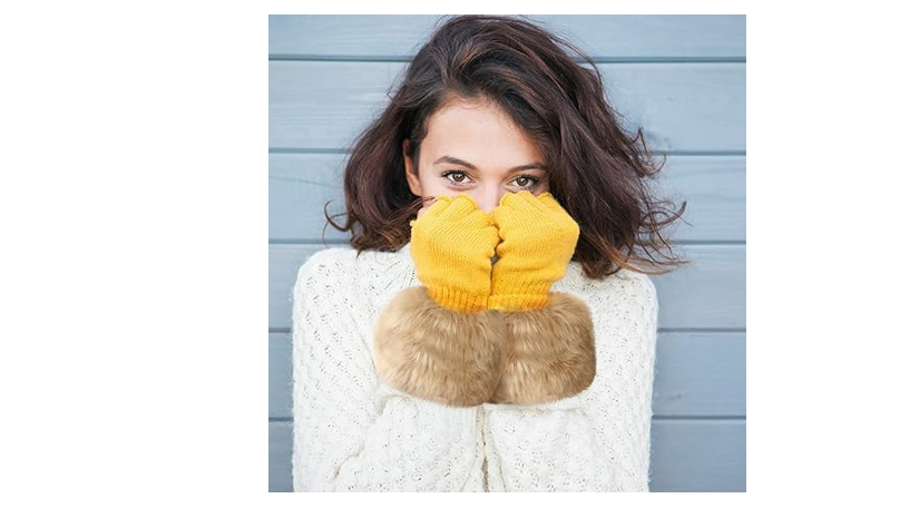 3 Pairs Women Wrist Winter Warmers Faux Fur Cuff Warmers Arm Leg Warmers