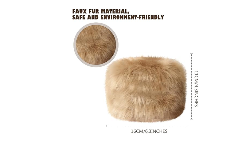 3 Pairs Women Wrist Winter Warmers Faux Fur Cuff Warmers Arm Leg Warmers